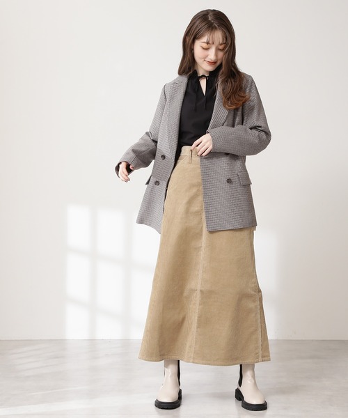 N.(N. Natural Beauty Basic)(エヌエヌナチュラルビューティーベーシック)の「【S Size Line】◆ダブルブレストテーラードジャケット(テーラードジャケット・レディース・ブラウン/ネイビー/チェック・SMALL/MEDIUM)」の12枚目の写真