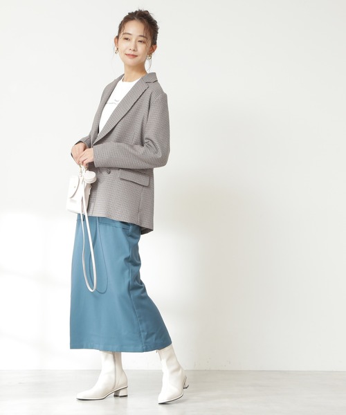 N.(N. Natural Beauty Basic)(エヌエヌナチュラルビューティーベーシック)の「【S Size Line】◆ダブルブレストテーラードジャケット(テーラードジャケット・レディース・ブラウン/ネイビー/チェック・SMALL/MEDIUM)」の11枚目の写真