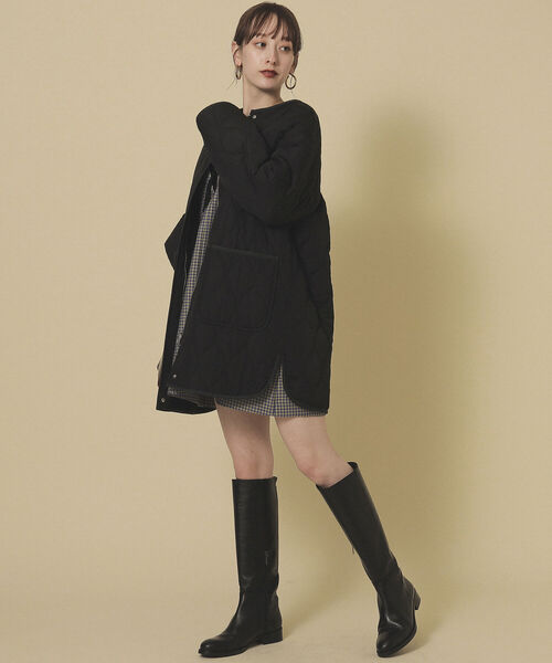 Ray BEAMS(レイビームス)の「Ray BEAMS / ボア リバーシブル コート(ノーカラーコート・レディース・ブラック/オリーブ・1/0)」の15枚目の写真