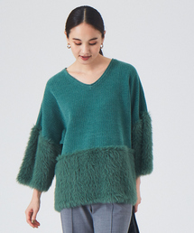 qualite | フェザードッキングニットプルオーバー(ニット/セーター)