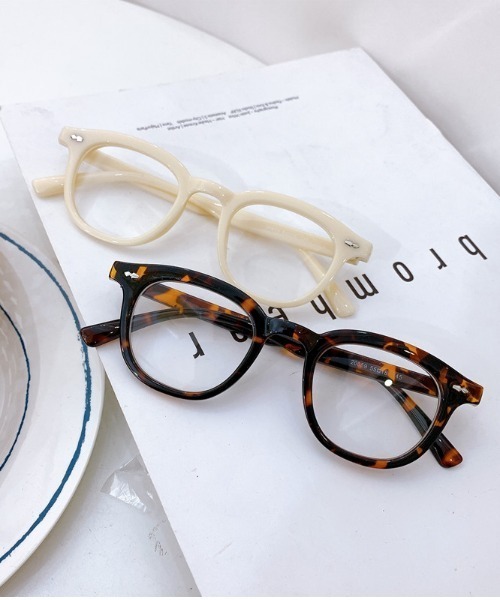 セール】クリアレンズ セルフレーム 伊達メガネ ユニセックス（メガネ