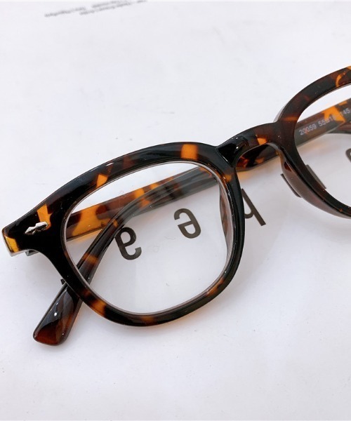 セール】クリアレンズ セルフレーム 伊達メガネ ユニセックス（メガネ