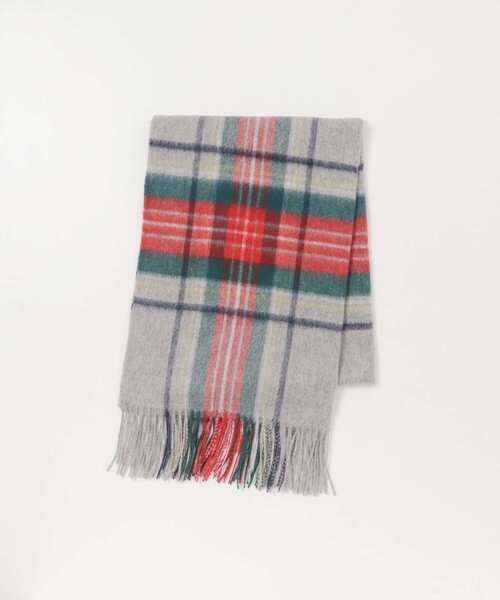 URBAN RESEARCH Sonny Label（アーバンリサーチサニーレーベル）の「大判ウールチェックストール（マフラー・レディース・ブラウン/ライトグレー/ネイビー/チャコールグレー・ONE）」の9枚目の写真