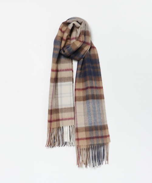URBAN RESEARCH Sonny Label（アーバンリサーチサニーレーベル）の「大判ウールチェックストール（マフラー・レディース・ブラウン/ライトグレー/ネイビー/チャコールグレー・ONE）」の13枚目の写真