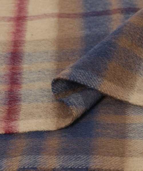 URBAN RESEARCH Sonny Label（アーバンリサーチサニーレーベル）の「大判ウールチェックストール（マフラー・レディース・ブラウン/ライトグレー/ネイビー/チャコールグレー・ONE）」の15枚目の写真
