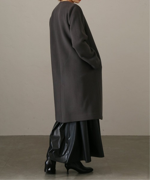 La TOTALITE（ラトータリテ）の「ウールナイロンVネックカラーコート◆（ノーカラーコート・レディース・ピンク/グレー/ナチュラル・38/36）」の10枚目の写真