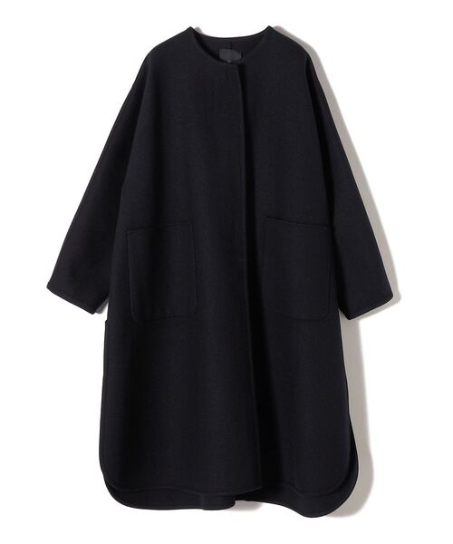 Primary NavyLabel ダブルフェイスノーカラーコート SHIPS（シップス）の「Primary NavyLabel:ダブルフェイスノー
