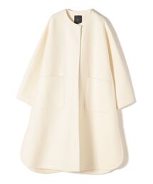 SHIPS | Primary NavyLabel:ダブルフェイスノーカラーコート 21AW(その他アウター)