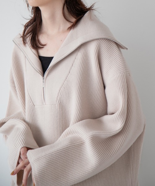 yuw(ユウ)の「HALF ZIP PULLOVER 217877(ニット/セーター・レディース・ブラック・FREE)」の17枚目の写真