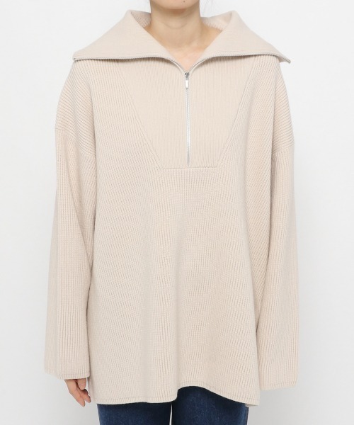 yuw(ユウ)の「HALF ZIP PULLOVER 217877(ニット/セーター・レディース・ブラック・FREE)」の5枚目の写真