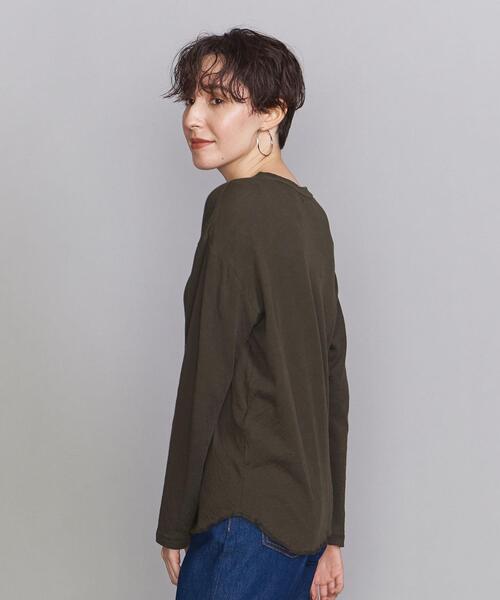 BEAUTY&YOUTH UNITED ARROWS(ビューティーアンドユースユナイテッドアローズ)の「BY コットンガーゼ クルーネックカットソー プルオーバー -ウォッシャブル-(Tシャツ/カットソー・レディース・ホワイト/ブラック/ダークブラウン・FREE)」の9枚目の写真