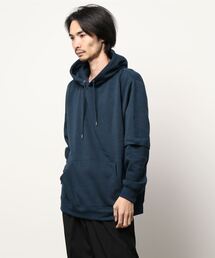 裏起毛袖フェイクレイヤードBIGプルパーカー(M1)