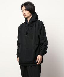 裏起毛袖フェイクレイヤードBIGプルパーカー(M1)