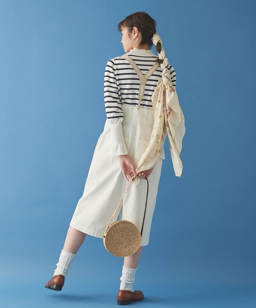 Malle(マル)の「malle Cotton/Linen leg-of-muttonセーター(ニット/セーター・レディース・ブラック/ライトカーキ/ホワイト×ネイビー・FREE)」の22枚目の写真
