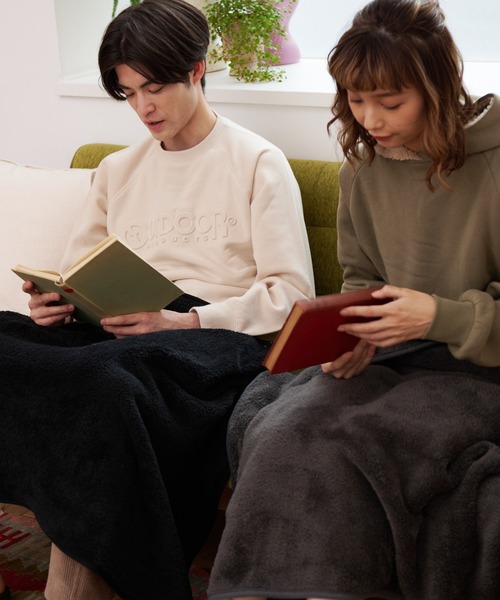 OUTDOOR PRODUCTS（アウトドアプロダクツ）の「【OUTDOOR PRODUCTS/アウトドアプロダクツ】THERMO SOLAR 起毛　静電気抑制  洗濯可能　3wayブランケット（アウトドアグッズ・レディース・ブラック/ブラウン/チャコールグレー/ベージュ・FREE）」の2枚目の写真