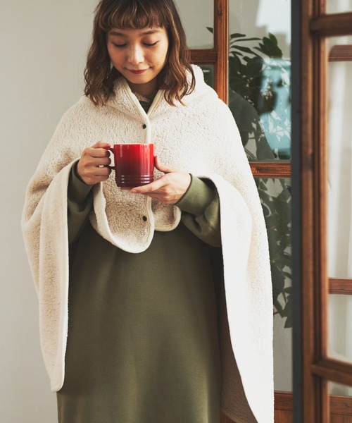 OUTDOOR PRODUCTS（アウトドアプロダクツ）の「【OUTDOOR PRODUCTS/アウトドアプロダクツ】THERMO SOLAR 起毛　静電気抑制  洗濯可能　3wayブランケット（アウトドアグッズ・レディース・ブラック/ブラウン/チャコールグレー/ベージュ・FREE）」の8枚目の写真