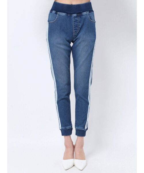 GYDA（ジェイダ）の「2ライン カットデニムパンツ（デニムパンツ・レディース・ライトブルー/ブルー・FREE）」の5枚目の写真