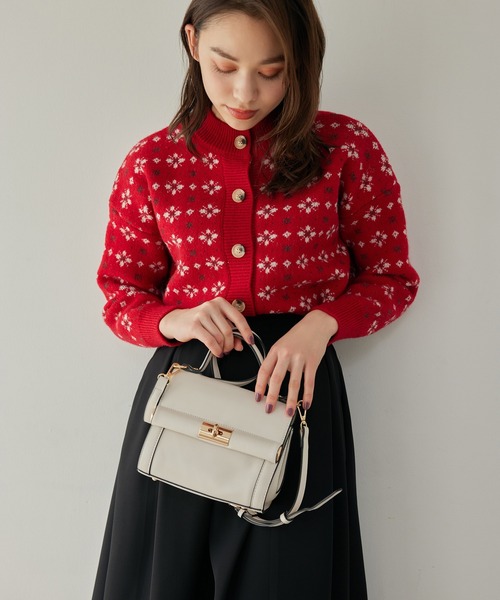 Edit Sheen(エディットシーン)の「ノルディック柄カーディガン(カーディガン/ボレロ・レディース・ネイビー/レッド・MEDIUM)」の14枚目の写真