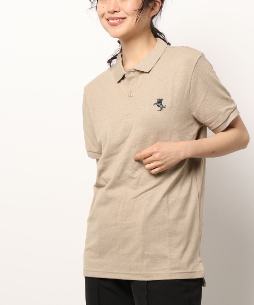 GIORDANO（ジョルダーノ）の「[GIORDANO] ナポレオン刺繍ポロシャツ ユニセックス（ポロシャツ・レディース・ブラック/ベージュ/ブルー/グリーン/杢グレー/ブルー系その他・MEDIUM/LARGE/X-LARGE/SMALL）」の4枚目の写真