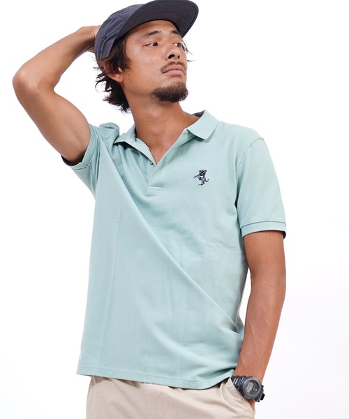 GIORDANO（ジョルダーノ）の「[GIORDANO] ナポレオン刺繍ポロシャツ ユニセックス（ポロシャツ・レディース・ブラック/ベージュ/ブルー/グリーン/杢グレー/ブルー系その他・MEDIUM/LARGE/X-LARGE/SMALL）」の9枚目の写真