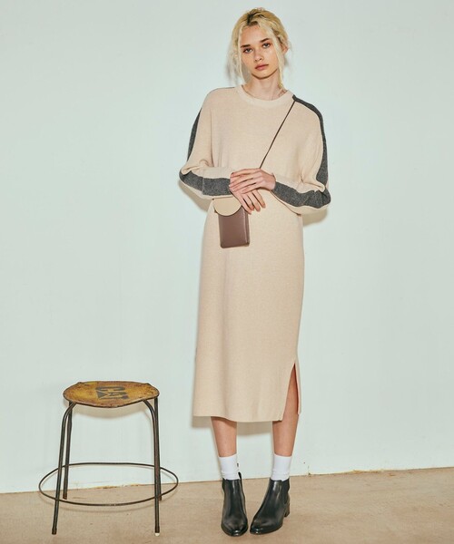 美品】Paul Smith ニットワンピース PS ベージュ/ブラウン