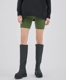 ピンタックバイカーニットパンツ