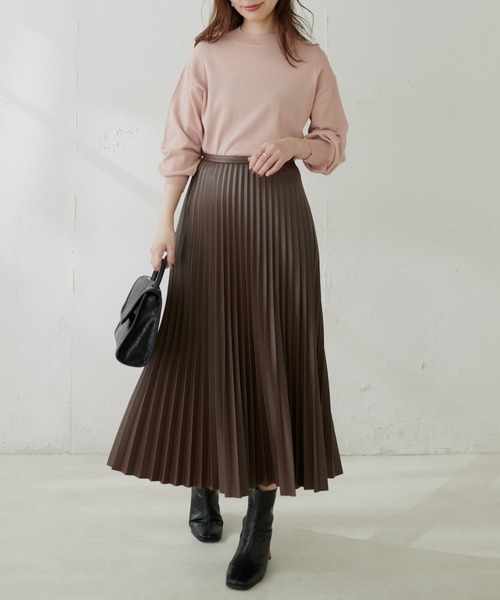 natural couture（ナチュラルクチュール）の「便利なシンプルプチハイニット（ニット/セーター・レディース・イエロー/ピンク/アイボリー/ブラック/ブルー/グリーン・FREE）」の21枚目の写真