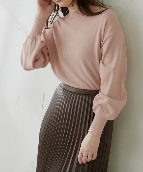 natural couture（ナチュラルクチュール）の「便利なシンプルプチハイニット（ニット/セーター・レディース・イエロー/ピンク/アイボリー/ブラック/ブルー/グリーン・FREE）」の22枚目の写真