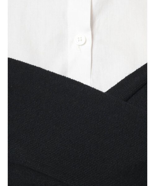 GYDA（ジェイダ）の「ニットドッキングデザインシャツ（シャツ/ブラウス・レディース・ブラック/ベージュ・FREE）」の22枚目の写真