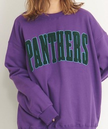 Revo. | 【Potato Club by KOREA】PANTHERS COLLEGE LOGO CREW NECK SWEAT SHIRTS / パンサーズ サガラ刺繍 クルーネック スウェットシャツ / カレッジロゴ ビッグシルエット(スウェット)
