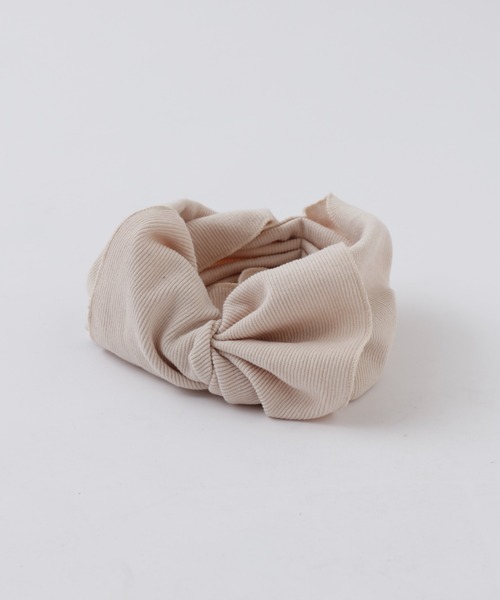 CIAOPANIC TYPY(チャオパニックティピー)の「□【KIDS】BIGリボンヘアターバン(ヘアバンド・キッズ・ベージュ/ネイビー/アイボリー/カーキ/ピンク・ONE SIZE)」の6枚目の写真