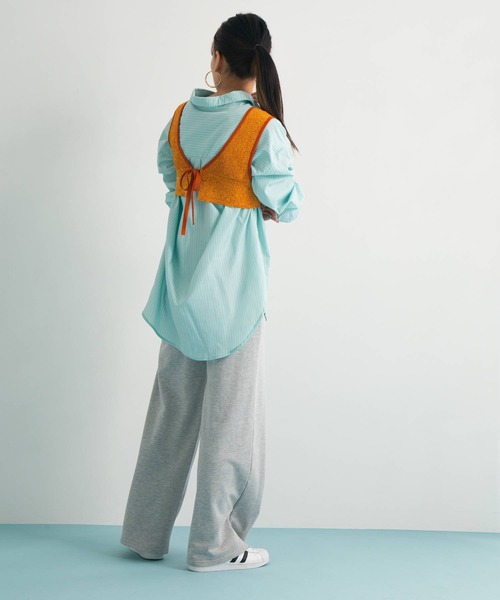 bohmal（ボマール）の「前後2wayメランジリブニットビスチェ（ベスト・レディース・レッド/イエロー/ブルー・FREE）」の6枚目の写真