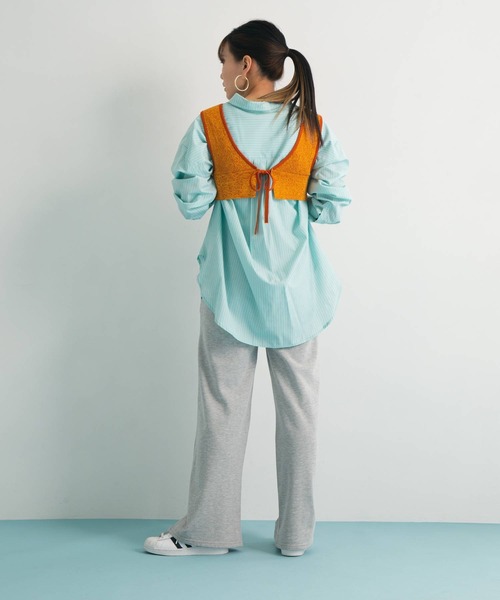 bohmal（ボマール）の「前後2wayメランジリブニットビスチェ（ベスト・レディース・レッド/イエロー/ブルー・FREE）」の7枚目の写真