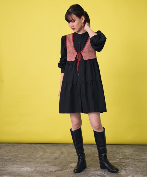 bohmal（ボマール）の「前後2wayメランジリブニットビスチェ（ベスト・レディース・レッド/イエロー/ブルー・FREE）」の17枚目の写真