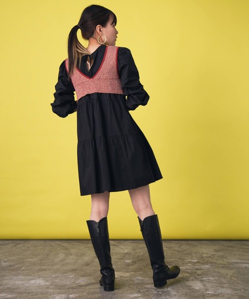 bohmal（ボマール）の「前後2wayメランジリブニットビスチェ（ベスト・レディース・レッド/イエロー/ブルー・FREE）」の18枚目の写真