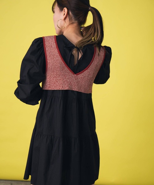 bohmal（ボマール）の「前後2wayメランジリブニットビスチェ（ベスト・レディース・レッド/イエロー/ブルー・FREE）」の20枚目の写真