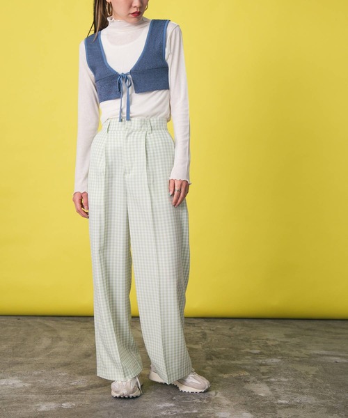 bohmal（ボマール）の「前後2wayメランジリブニットビスチェ（ベスト・レディース・レッド/イエロー/ブルー・FREE）」の13枚目の写真