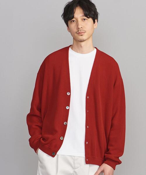 BEAUTY&YOUTH UNITED ARROWS（ビューティーアンドユースユナイテッドアローズ）の「BY クリーン コットン Vカーディガン（カーディガン/ボレロ・メンズ・ネイビー/クリーム/レッド・S/M/XL/L）」の3枚目の写真
