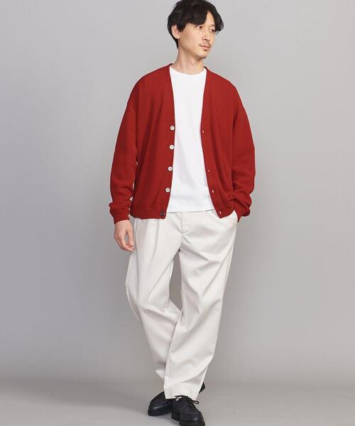 BEAUTY&YOUTH UNITED ARROWS（ビューティーアンドユースユナイテッドアローズ）の「BY クリーン コットン Vカーディガン（カーディガン/ボレロ・メンズ・ネイビー/クリーム/レッド・S/M/XL/L）」の6枚目の写真