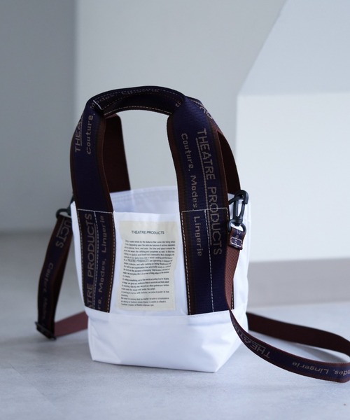 THEATRE PRODUCTS(シアタープロダクツ)の「【新色追加】THEATRE PRODUCTS / Dailyrusset別注 ジャガードテープ2wayバッグ(S)(ショルダーバッグ・レディース・ホワイト/ブラック/カーキ/ブラック×グレー/ピンク/グレー/オレンジ/ブルー/グリーン/ピンク系1/ピンク系2/オレンジ系1/ホワイト×ネイビー/パープル/ネイビー/ブラウン/ベージュ・FREE)」の3枚目の写真