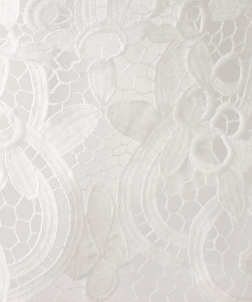 CIAOPANIC（チャオパニック）の「レース×リボン付け襟（付け襟・レディース・ブラック/オフホワイト・ONESIZE）」の5枚目の写真