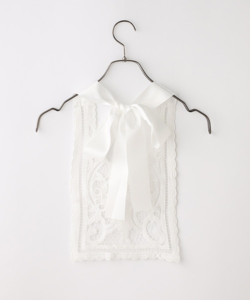 CIAOPANIC（チャオパニック）の「レース×リボン付け襟（付け襟・レディース・ブラック/オフホワイト・ONESIZE）」の4枚目の写真