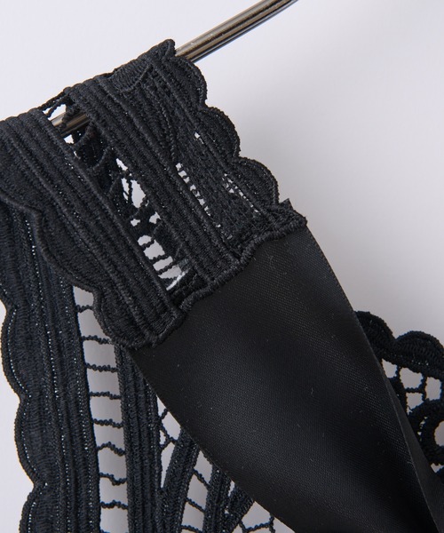 CIAOPANIC（チャオパニック）の「レース×リボン付け襟（付け襟・レディース・ブラック/オフホワイト・ONESIZE）」の9枚目の写真