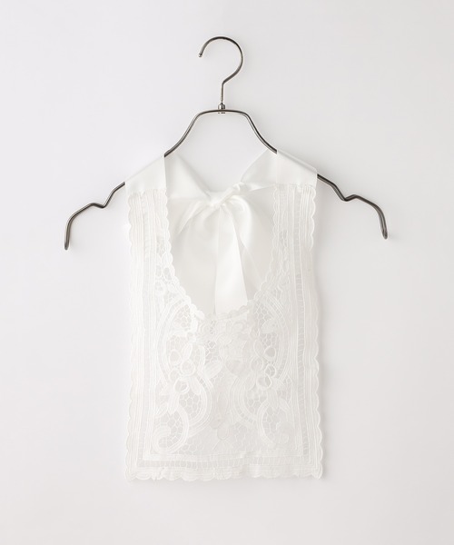 CIAOPANIC（チャオパニック）の「レース×リボン付け襟（付け襟・レディース・ブラック/オフホワイト・ONESIZE）」の10枚目の写真