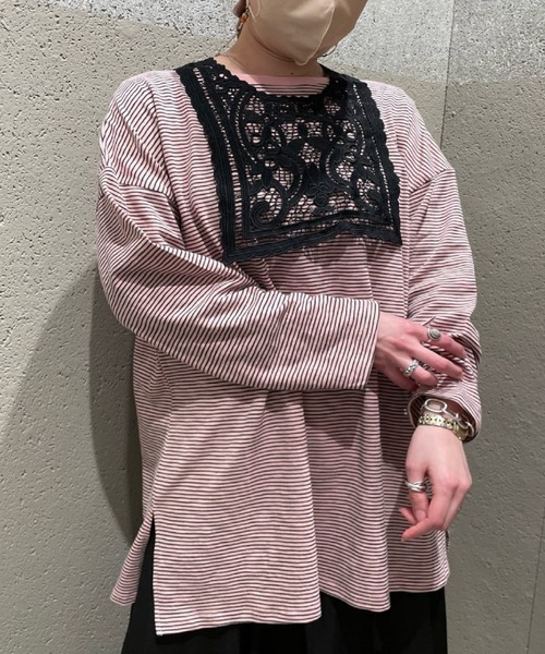 CIAOPANIC（チャオパニック）の「レース×リボン付け襟（付け襟・レディース・ブラック/オフホワイト・ONESIZE）」の17枚目の写真