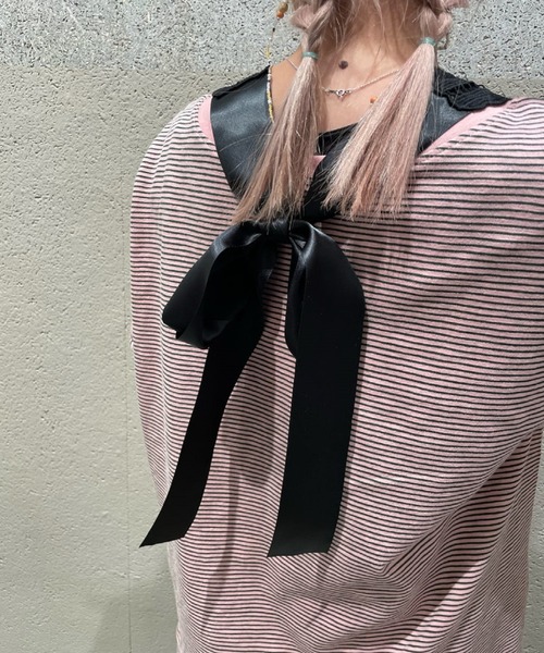 CIAOPANIC（チャオパニック）の「レース×リボン付け襟（付け襟・レディース・ブラック/オフホワイト・ONESIZE）」の18枚目の写真