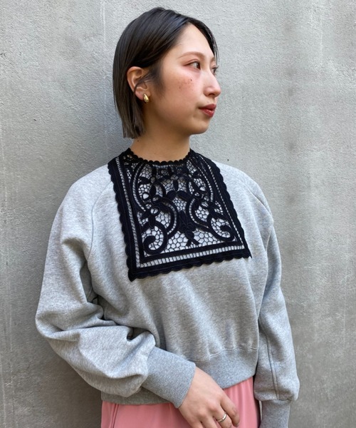 CIAOPANIC（チャオパニック）の「レース×リボン付け襟（付け襟・レディース・ブラック/オフホワイト・ONESIZE）」の12枚目の写真