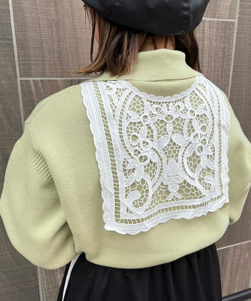 CIAOPANIC（チャオパニック）の「レース×リボン付け襟（付け襟・レディース・ブラック/オフホワイト・ONESIZE）」の11枚目の写真