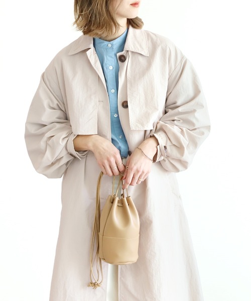 reca（レカ）の「スタンドカラーボリュームスリーブトレンチコート（トレンチコート・レディース・サンドベージュ/ベージュ・L/M）」の19枚目の写真