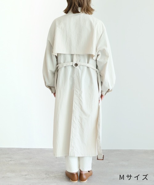 reca（レカ）の「スタンドカラーボリュームスリーブトレンチコート（トレンチコート・レディース・サンドベージュ/ベージュ・L/M）」の20枚目の写真